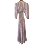 Cinq à Sept NWT Lyle Lilac & White Striped Cutout Midi Dress Size 6 Purple Photo 1