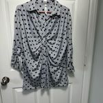 Ny Collection Black and White Polka Dot Blouse Photo 9
