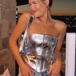 White Fox Boutique White Fox Silver Corset  Photo 1