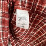 Treasure & bond brown white plaid Smocked shoulder V Photo 6