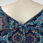 Lush Clothing Lush Double V-Neck Boho Floral Print Blouse Photo 2