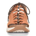 NWT Orange, Brown, and White Bionica Sandal with Velcro Heel Strap Size 6 Photo 2