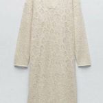 ZARA knit pointelle sweater midi dress NEW Photo 4