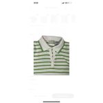 White Stag  Women's Sz Small ‎ Green Striped Polo Sweater Preppy Pullover Top Photo 1