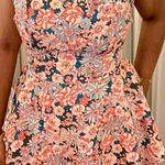 Floral Sleeveless Skort Dress Pink Size L Photo 0