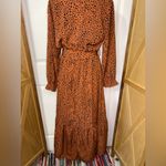 Brown and Black Leopard Print Dress Med Photo 2
