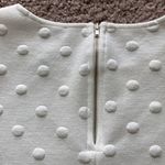 W5 Polka Dot White Short Sleeve Top Zipper Detail Women’s Size Medium Office Photo 6
