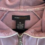 BCBG MaxAzria 90's Y2K Light Purple Zip Up Hoodie Silver Front & Back Logo XL Photo 3