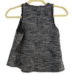 ZARA Tweed Tank Top Preppy Tweed Sleeveless Crop Top Navy Blue Photo 2