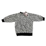 NWT True Vintage East River Clothing Co. Glitter Animal Print Sweatshirt Medium Black Photo 4