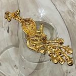 Unsigned Green Rhinestones Peacock Brooch Photo 9