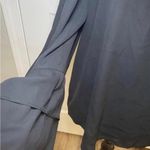 Sioni Asymmetrical Bell Sleeve Boho Blouse Top 3/4 Sleeves Black Women Small NEW Photo 1