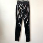 7 For All Mankind ‎ Liquid PU Latex Leggings Black XS Photo 4