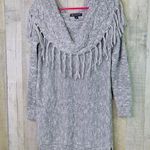 INC International Concepts Size Medium Gray/White/Silver Metallic Fringe… Gray Photo 0