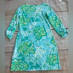 Lilly Pulitzer  Palmetto Dress Womens Medium Lagoon Green Wave Rider Cotton Photo 3
