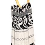Jeffrey & Dara Boho Maxi Dress Beaded Spaghetti Strap Black White Tribal Prt. 14 Photo 4