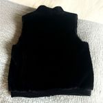 Talbots  Faux Fur Vest – Black – Size Large wool/cotton blend Photo 6