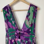 Roccoco Sand Aerin Pleated Cutout Chiffon Mini Dress Womens Medium Purple Photo 4