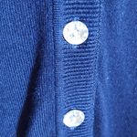 INC International Concepts Navy and White Short Sleeve Cardigan Sweater Size 1X Blue Photo 6