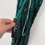 Lulus Photo Finish Forest Green Sequin Lace Photo 8