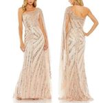 Mac Duggal $898  20528 Womens Size 12 Rose Cape Sleeve Gown Long Maxi Dress Photo 0