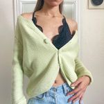 J.Jill Pastel Green Knitted Cardigan Sweater Photo 0