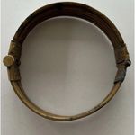 Vintage Women’s 70s Mother of Pearl Inlay Dainty Brass Bangle Bracelet Sz 8” Pink Photo 14