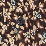 Apt. 9 Button Front Floral Gypsy Fairy Puckered Top with Ruffled Hem Bell Sleeve Sz S Photo 5