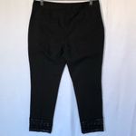 ZARA  black cropped pants with lace hem sz medium Photo 4