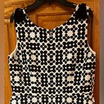 Talbots RSVP by Navy Blue & White Jacquard Daisy-Print Fit & Flare Dress Size 8 Photo 12