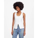 Madewell Linen Scoop Neck Cutaway Vest in Salt Size US 4 Photo 1