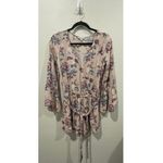 American Eagle Floral Bell Sleeve Romper Photo 2