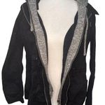 2 SABLE Black/Grey Zip Up Hooded Jacket with Sweater Insert Photo 0