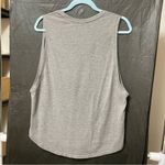 Fabletics  Women’s Large Gray Crop Muscle Tee Relaxed Fit Graphic Athletic Photo 3