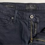 Lucky Brand Jeans Size 4 27 Black Bridgette Skinny Western Fringe Raw Hem Denim Photo 4