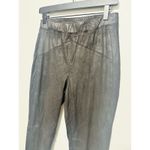 Free People  Black Faux Suede Fitted High Waisted Straight Legging size Small Photo 9