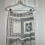 fab'rik Fab’rik White/Black Boho Print Lightweight Wide Leg Pants size Small Photo 3