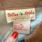 Toffee Apple Womens Jacket XL Teal Brown Horse Print Collared Equestrian Novelty Blue Photo 4