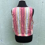 EXPRESS Striped Linen Cotton Tie Waist Tank Top L Photo 8
