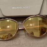 Michael Kors  Gold Cat Eye Sunglasses with Yellow Lenses + Case Photo 0