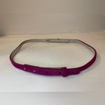 White House | Black Market Silver Bow Pink Suede Belt Size M Genuine Leather Photo 1