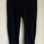 Tangerine  Black Cropped Athletic Leggings Size Medium Photo 0