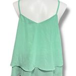 Torrid Womens Tank Top Blouse Strappy Layered Chiffon V Neck Soft Mint Green 2 Photo 2