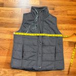 Women’s Medium Gray Full Zip Lined Puffer Vest Utility Winter Sleeveless Casual Photo 1