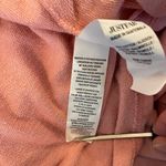 JustFab 100% Cotton drop waist raw edge dusty pink long sleeve minidress. Sz S. Photo 6