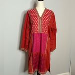 Khaadi Pret Embroidered Pakistani Kurta in Shades of Red, Pink, Orange, size 14 Red Photo 11