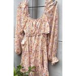 Vintage Jessica Simpson Women’s Sz XL Dress Floral Ruffled Boho Western Style Pink Photo 10