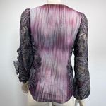 One World Paisley Ruffle Sleeved Knit Top Photo 2