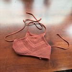 Xhilaration  Crochet Knit Swimsuit Bikini Top Tank Top Size Medium Photo 5