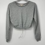 MORRISDAY THE LABEL GRAY CROPPED BROOKLYN ADJUSTABLE STRING WAIST TOP X Photo 0